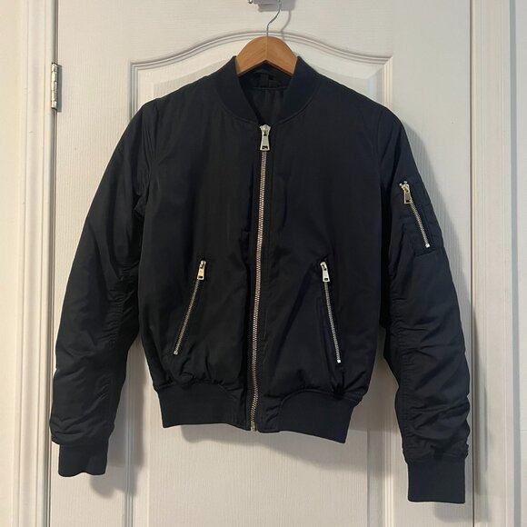 TOPSHOP Navy blue bomber jacket - Picture 1 of 11
